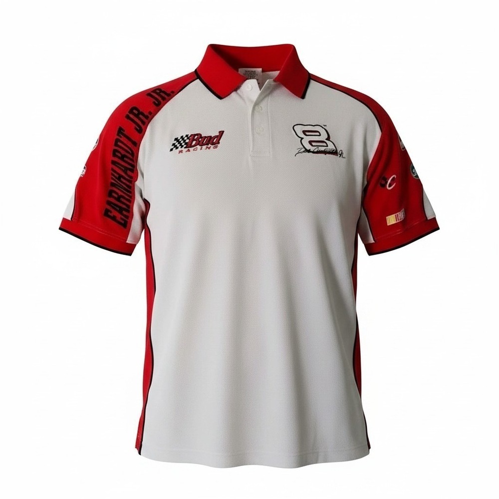 Vintage Authentics Dale Earnhart JR #8 Chase Shirt L Bud XL Nascar Polo